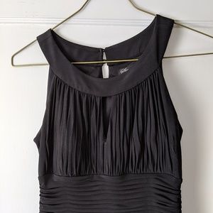 Knee-length black dress